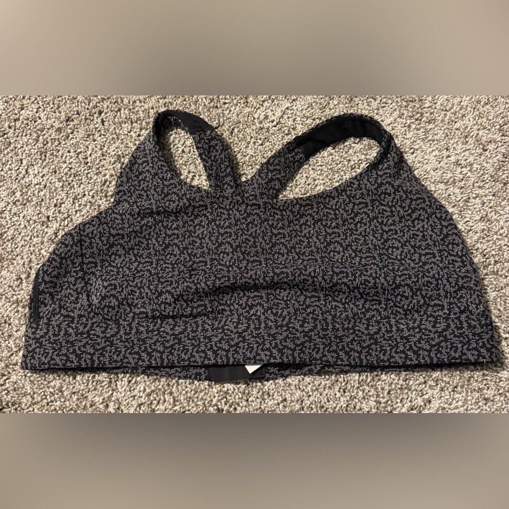 Athleta Black and Gray Sports Bra